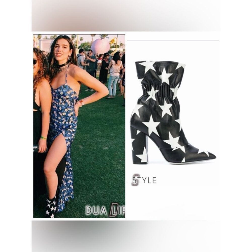 MSGM Star Print Elasticated Ankle Boots EU 38/ US 8